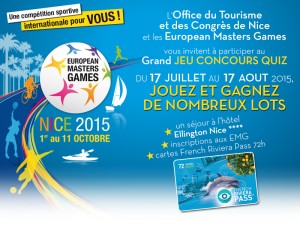 Jeu Concours European Masters Games 2015 - Hôtel Ellington - Mister Riviera